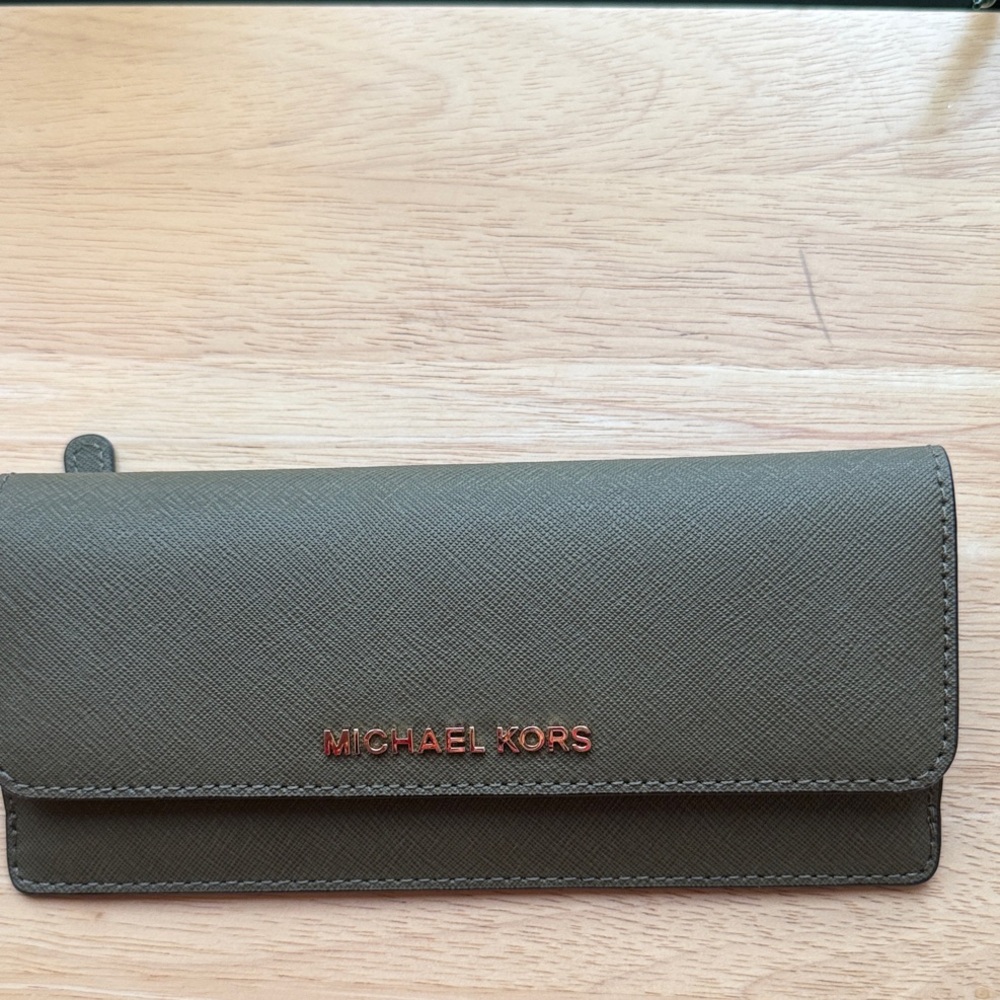 Michael Kors Army Green Clutch/Wallet